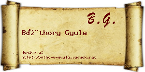 Báthory Gyula névjegykártya